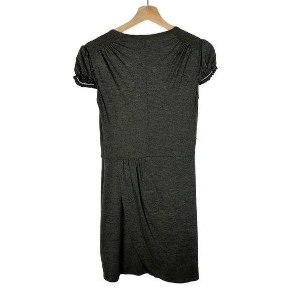 Laundry by Design Dark Gray Wrap Bust Y2K Mini Dress 6 - Picture 2 of 2